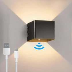 Kinamy Applique Murale LED USB Rechargeable, Détecteur Mouvement