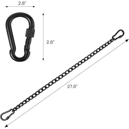 Détail de EXCELFU Chaîne chaise suspendue, mousquetons résistants, 181,4 kg