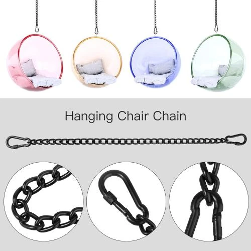Zoom sur EXCELFU Chaîne chaise suspendue, mousquetons résistants, 181,4 kg