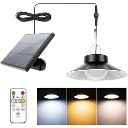 AGOTD Lampe Solaire Suspension, Télécommande, IP65, 6 Luminosités