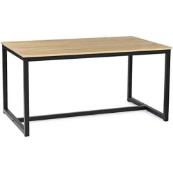 Table à Manger Industrielle Detroit, Design Moderne, 8 Personnes, 180 cm