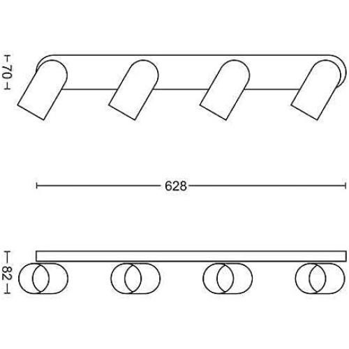 Présentation de Philips myLiving Spot Lumière GU10 Blanc Métal 10W en situation