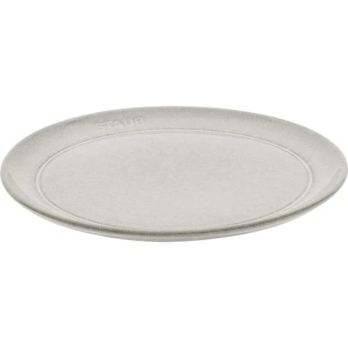 Assiette plate STAUB truffe blanche, céramique anti-rayures - Vue principale