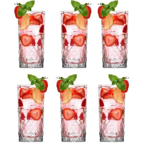 Détail de Verres à Eau Highball Krosno, Lot de 6, Cristallins