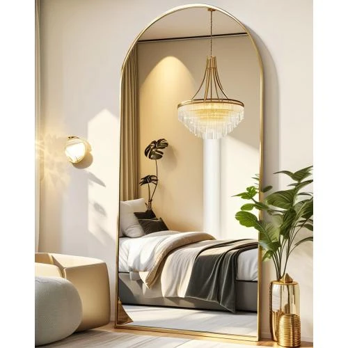 Miroir Pleine Longueur Otlsh, Sur Pied, Arqué, Aluminium - Vue principale