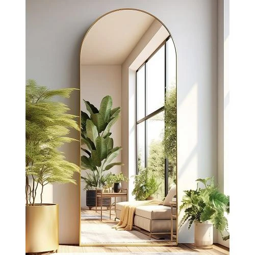 Détail de Miroir Pleine Longueur Otlsh, Sur Pied, Arqué, Aluminium