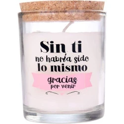 Bougie Disok, phrase inspirante Gracias por Venir