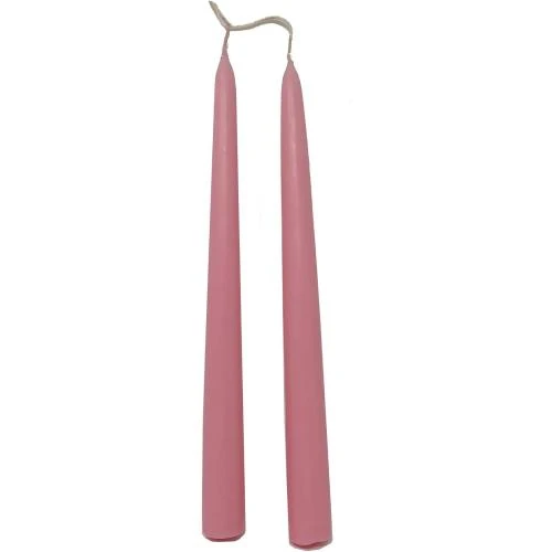Bougie conique IHR 24 cm couleur unie Orchidée Rose - Vue principale