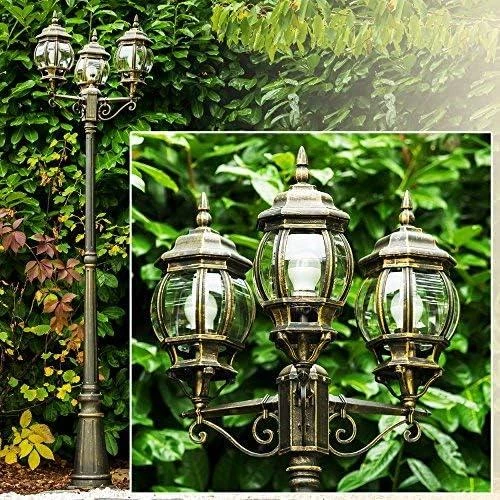 Détail de Candelabre Kobe, lampe extérieure antique, métal brun or