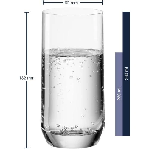 Zoom sur Verres Longdrinks 310 ML, Set de 6, Leonardo