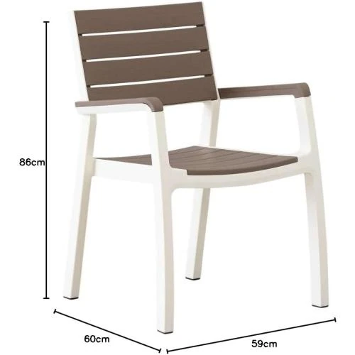 Zoom sur Fauteuil Keter Harmony Beige Taupe, Confort Extérieur