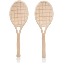 Couverts à salade bois, cuillères raquette tennis, ustensiles cuisine