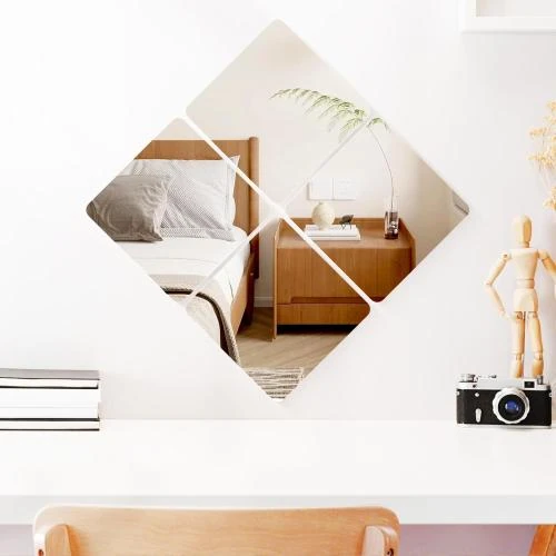 Carreaux miroirs muraux décoratifs acrylique incassables - Vue principale