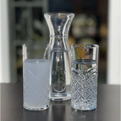 Détail de Verres Raki Ouzo en verre, carafe cristal, 3 pièces