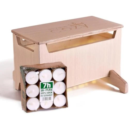 Chauffe-bougie Keep Your Life Cozy, 18 bougies cire colza - Vue principale