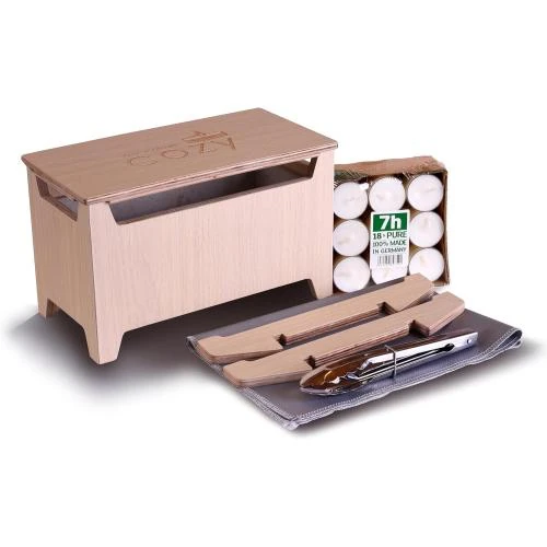 Zoom sur Chauffe-bougie Keep Your Life Cozy, 18 bougies cire colza