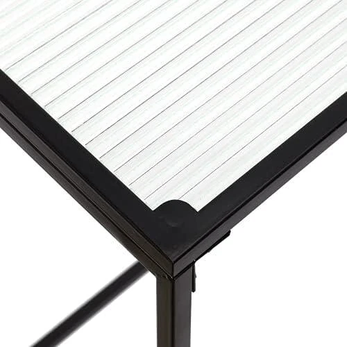 Zoom sur Table Basse Rosa Noir Verre Home Deco Factory