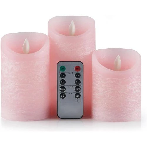 Bougies LED Vacillantes, Sans Flamme, Cire Réelle, 3PCS - Vue principale