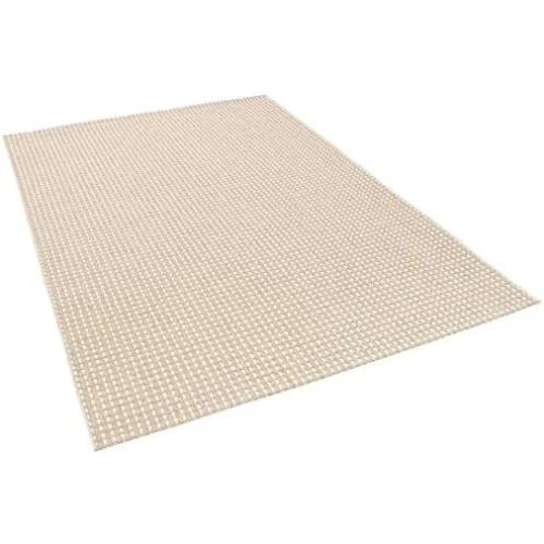 Zoom sur Tapis Pergamon Armure Plate Beige Crème Intérieur Extérieur