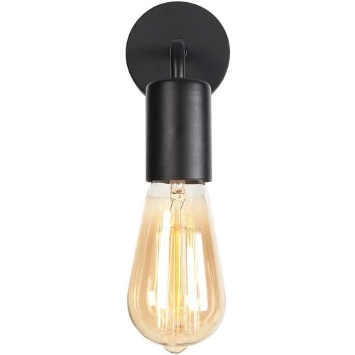 Zoom sur Appliques Murales Edison Retro LEDGM, Eclairage Industriel Noir
