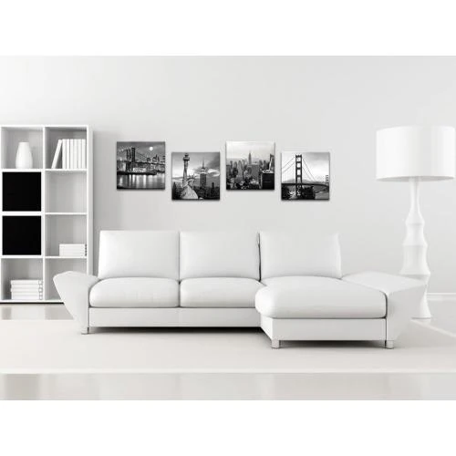 Détail de Tableau Cubbeli Ltd Art Moderne Noir Blanc Brooklyn, Statue Liberté