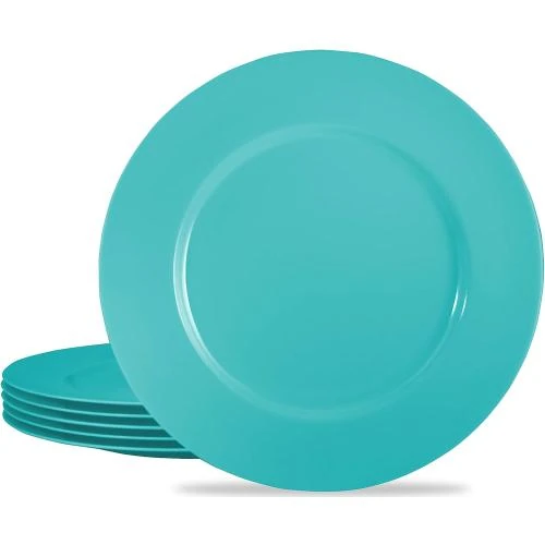 Reston Lloyd, Bol Mélamine Noir, Assiettes Turquoise - Vue principale