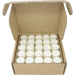 Bougies chauffe-plat Coraz Home, cire soja, blanche, non toxique