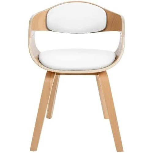 Zoom sur Chaise Retro Kingston Similicuir, Salle à Manger, Accoudoirs, Siège