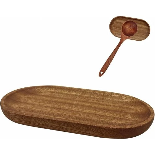 Repose Cuillère Bois Naturel, Support Ustensiles Cuisine Retro - Vue principale
