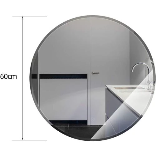 Détail de Miroir Salle de Bains LED Rond, Anti Buée, Tactile