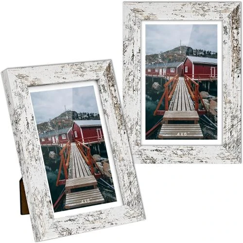 Cadres photo Beyahela, lot 2, blanc, collage mural - Vue principale