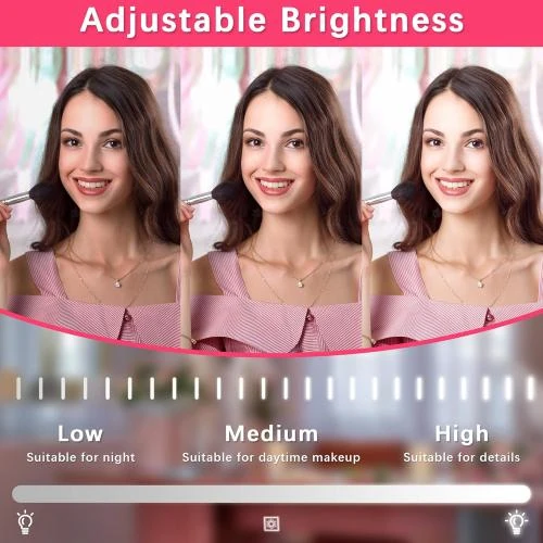 Zoom sur Miroir lumineux courtoisie, Smart Touch, 3 couleurs, rotation