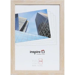 Cadre photo A4 Hampton Frames, effet bois naturel, Plexi