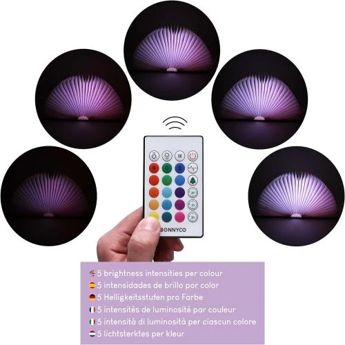 Détail de Lampe Livre LED en Bois avec Télécommande pour Décoration Intérieure