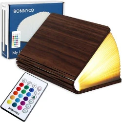 Lampe Livre LED en Bois avec Télécommande pour Décoration Intérieure