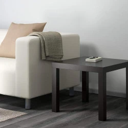 Table d'appoint Ikea LACK Noir Marron, Design Moderne en situation