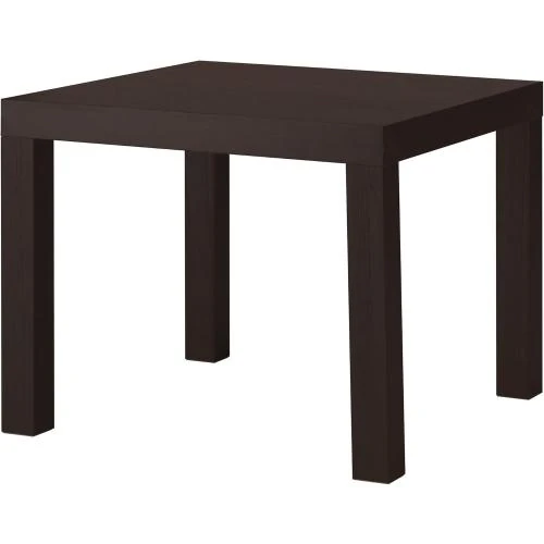 Table d'appoint Ikea LACK Noir Marron, Design Moderne - Vue principale