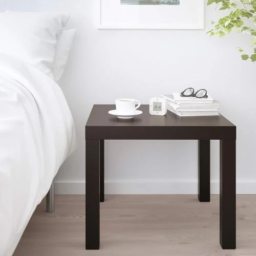 Zoom sur Table d'appoint Ikea LACK Noir Marron, Design Moderne