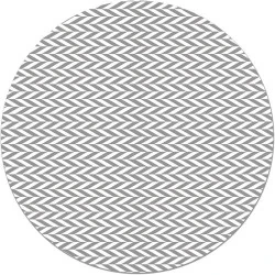 Tapis Vinyle Ronde Antidérapant Lavable Gris 100 cm