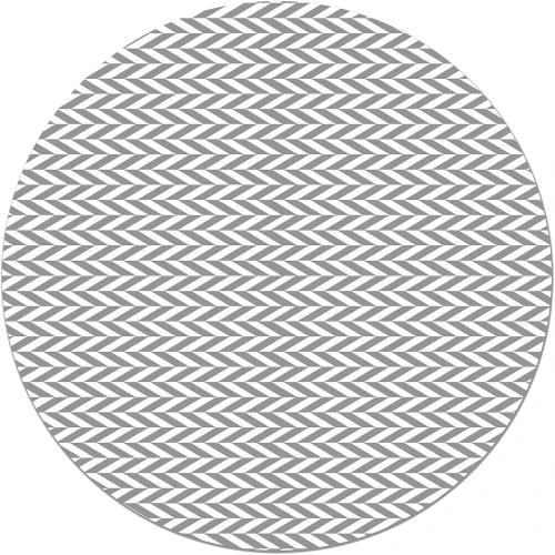Tapis Vinyle Ronde Antidérapant Lavable Gris 100 cm - Vue principale