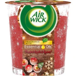 Air Wick Bougie Huiles Essentielles Pomme Givrée, Rouge