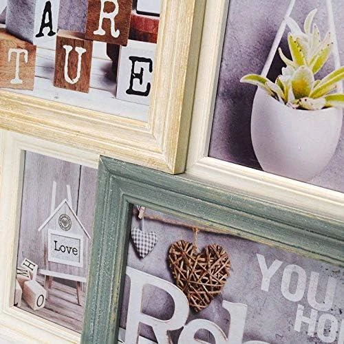 Zoom sur ZEP TY1449 Cadre Photos Bois Beige Blanc Bleu