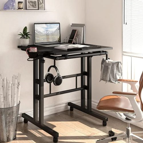 Détail de Bureau debout réglable Klvied, portable, noir, pratique