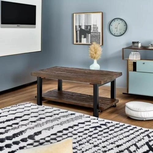 Détail de Table Basse Rustique Marron Alaterre Sonoma AZMBA1120