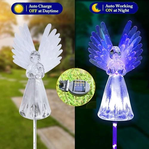 Zoom sur Lampes Solaires Décoratives XRR, Anges Lumineux Étanches