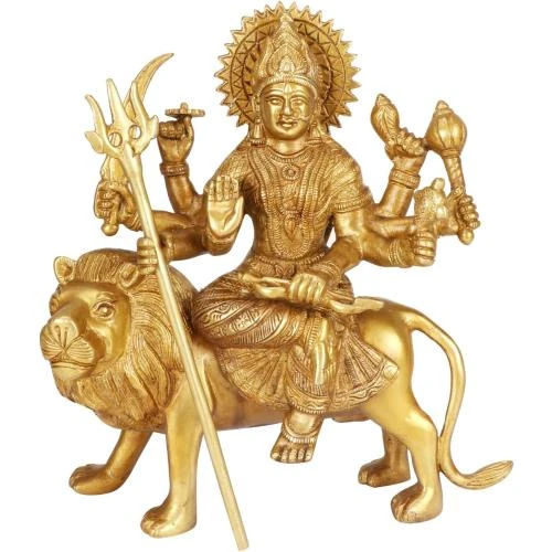 Détail de Artvarko Statue Vaishno Devi, Maa Durga, Sculpture Laiton