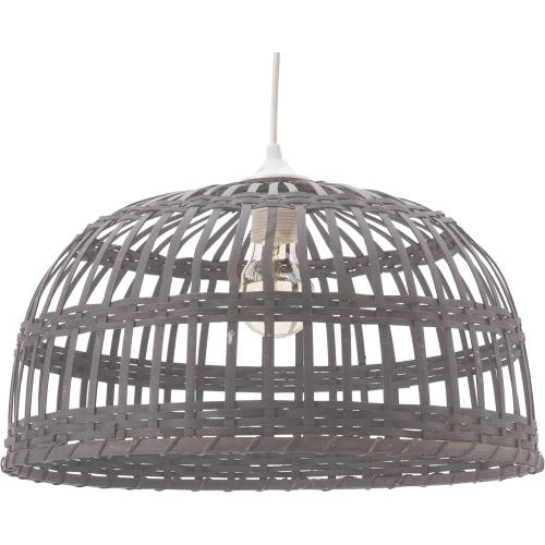 Suspension bambou gris, luminaire Phuket, design moderne - Vue principale