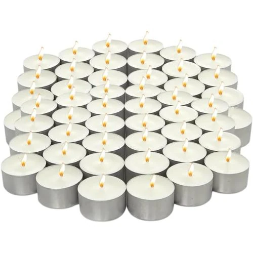 Bougies chauffe-plat cire non parfumée, 50 pièces, 8 heures - Vue principale