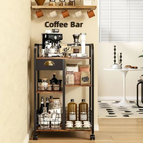 Keomaisyto Bar Café Mobile, Table Basse Bois Rustique - Vue principale