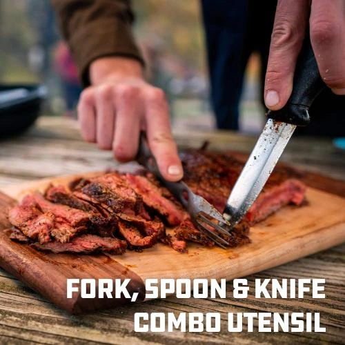 Détail de UCO Spork Utility, Titane, Argent, Multifonctionnel